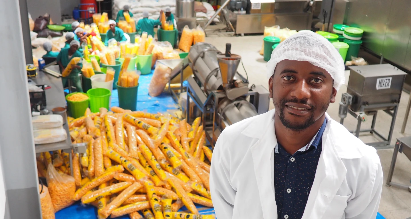 Man in Food Processing Plant